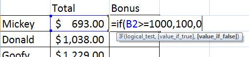 Analyze Excel data with IF function