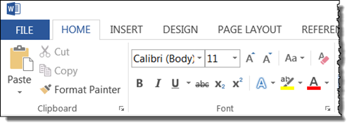 how to make tabs in word 2013