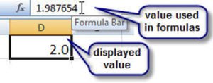 Microsoft Excel ROUND function, Excel number formatting