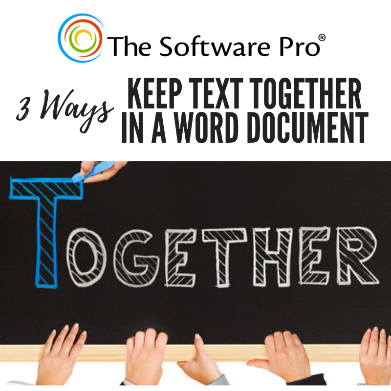 Microsoft Word Tricks To Keep Text Together