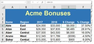 how to calculate changes in excel data; how to calculate percent changes in microsoft excel