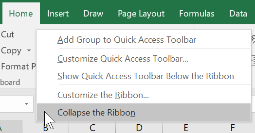 word toolbar auto hide