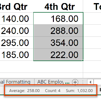 Microsoft Excel AutoCalculate; automation tools in Excel