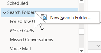 Microsoft Outlook Search Folders