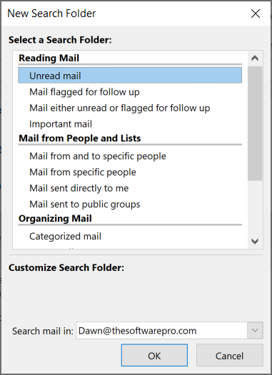 Outlook turn off smart folders