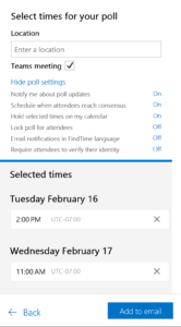 scheduling meetings with FindTime, how to save time scheduling a meeting, working with the Outlook FindTime add-in