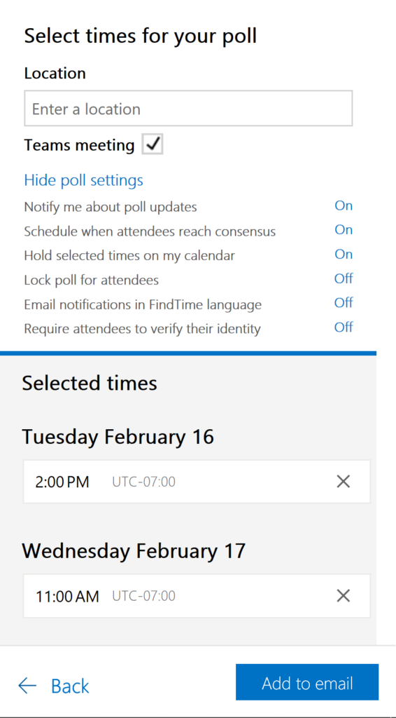 scheduling meetings with FindTime, how to save time scheduling a meeting, working with the Outlook FindTime add-in