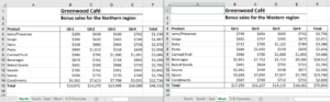 Excel 3D formula, image of Excel worksheets, how to create 3D formulas in Microsoft Excel