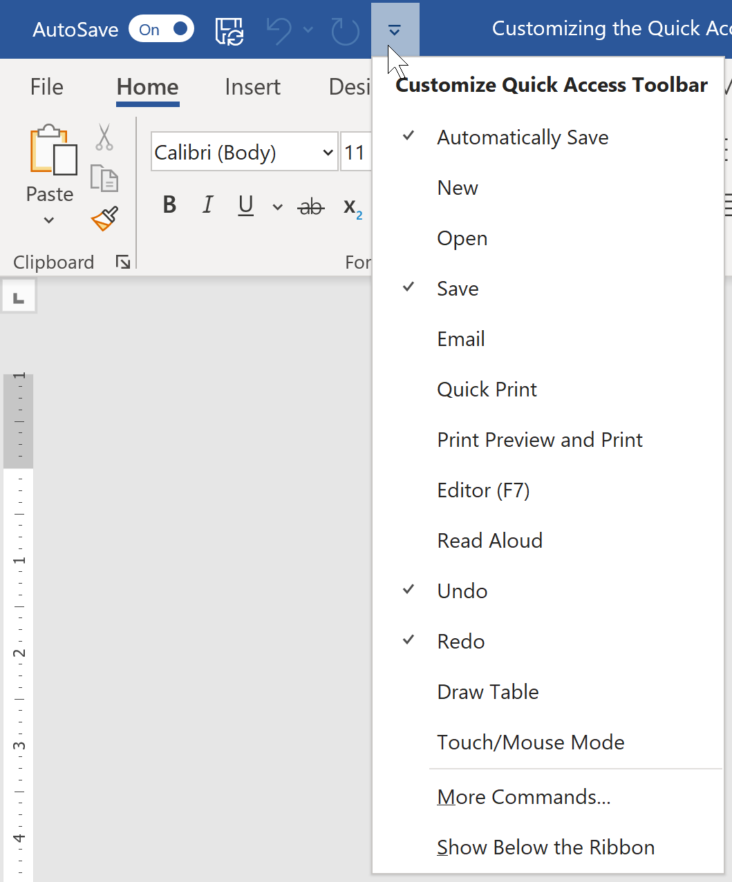 3 Ways to Customize the Microsoft Word Quick Access Toolbar